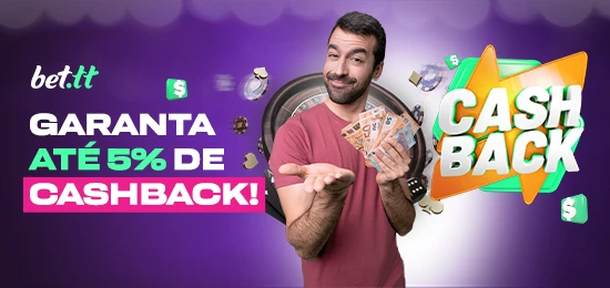 até 5% cashback cassino