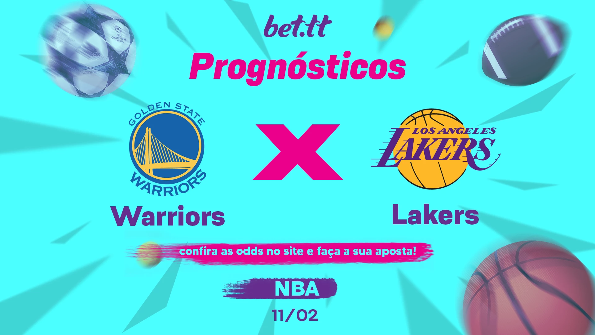 Palpite: GS Warriors x LA Lakers - 11/02/2023 - Bettt
