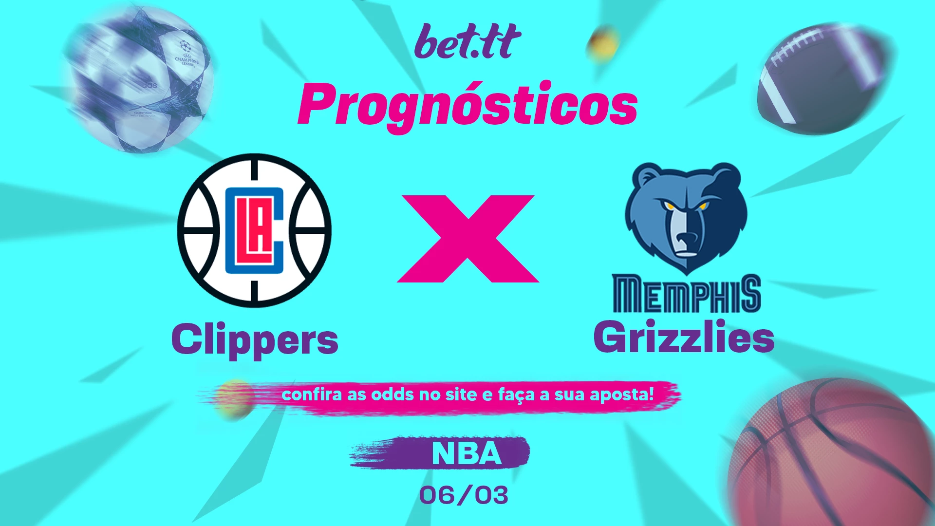 Palpite: Los Angeles Clippers x Memphis Grizzlies - 06/03/23 - Bettt