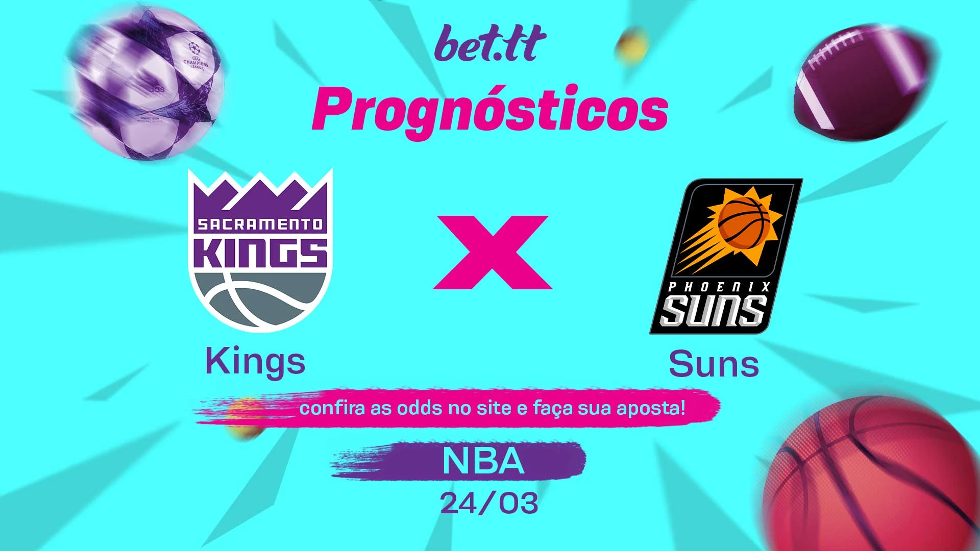 Palpite: Sacramento Kings x Phoenix Suns - 24/03/23 - bet.tt