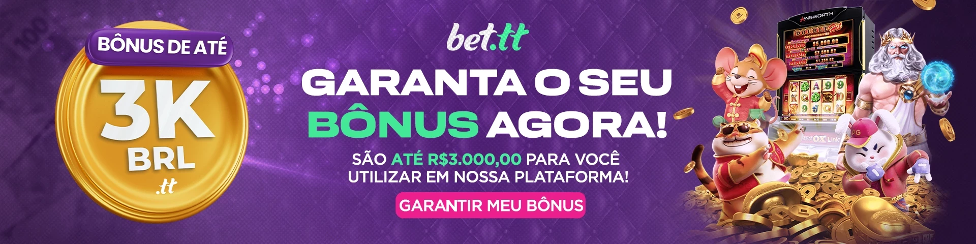 Até R$3000 de bônus para jogar no cassino