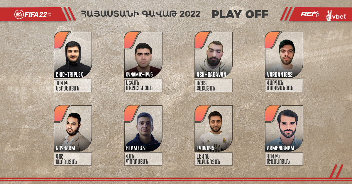 FIFA22 tournament's Play off participants