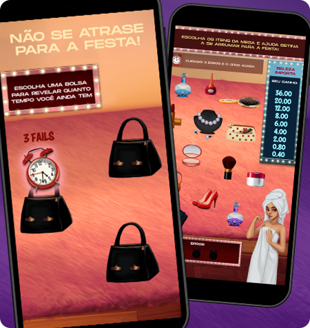Tela de bônus bola especial e minigame