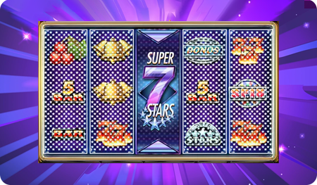 Símbolo Super 7 Stars Wild Respin do jogo Super 50 Stars BR