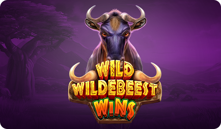 Jogo de slot da Pragmatic Play Wild Wildebeest Wins.