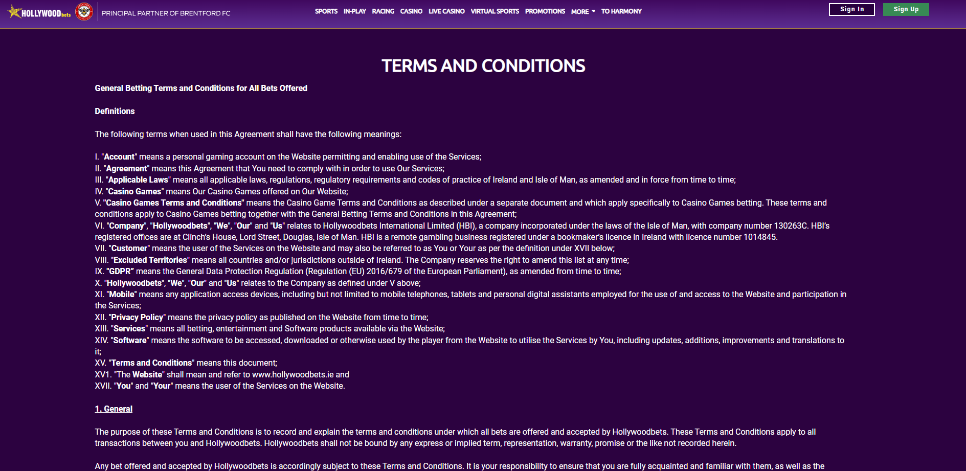 terms-and-conditions-hollywoodbets-ireland