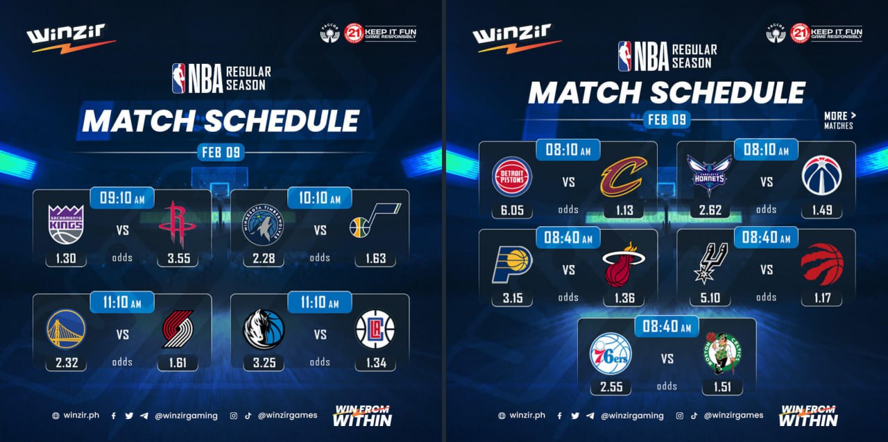 NBA Schedule February 9, 2023