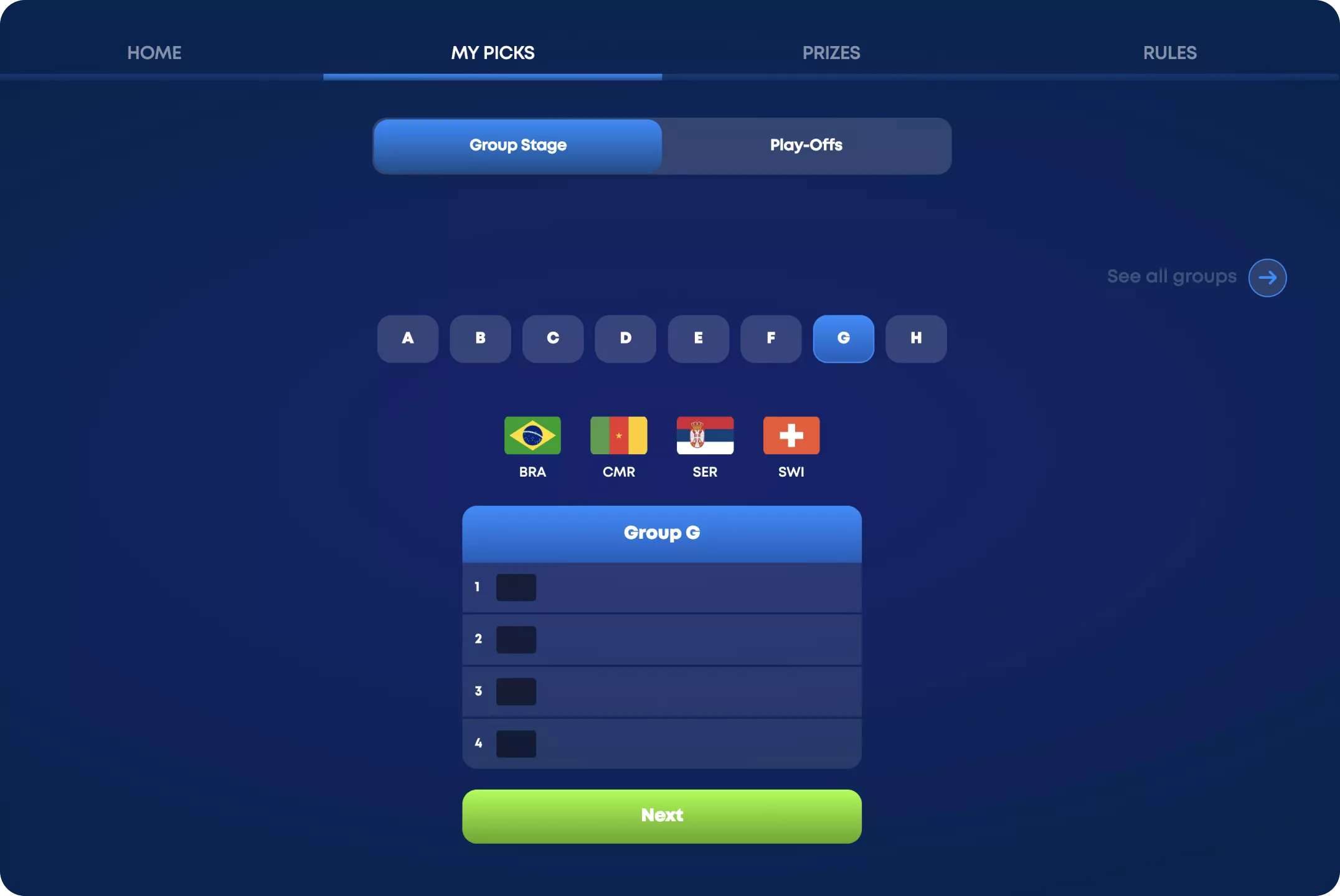 The interface of Lucky Lotto Lottery