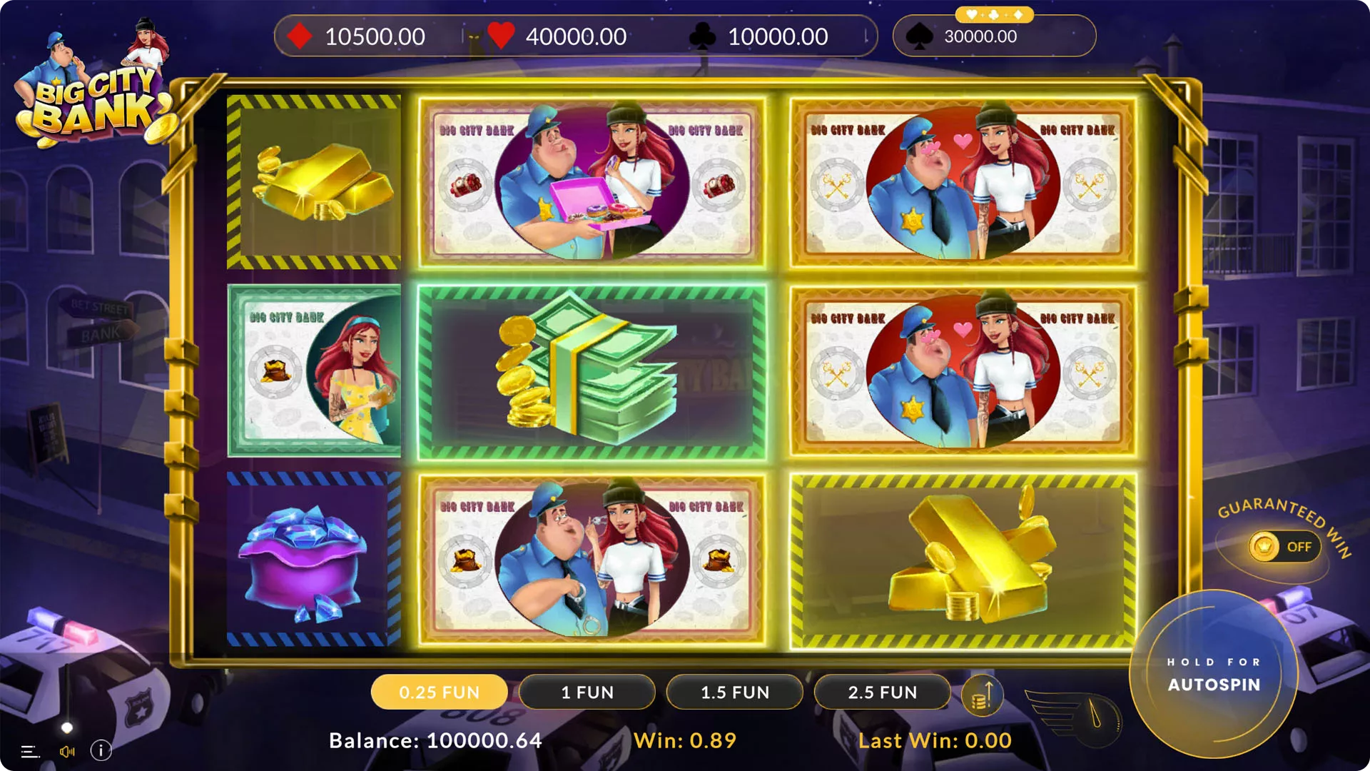 The Interface of Big City Bank Game
