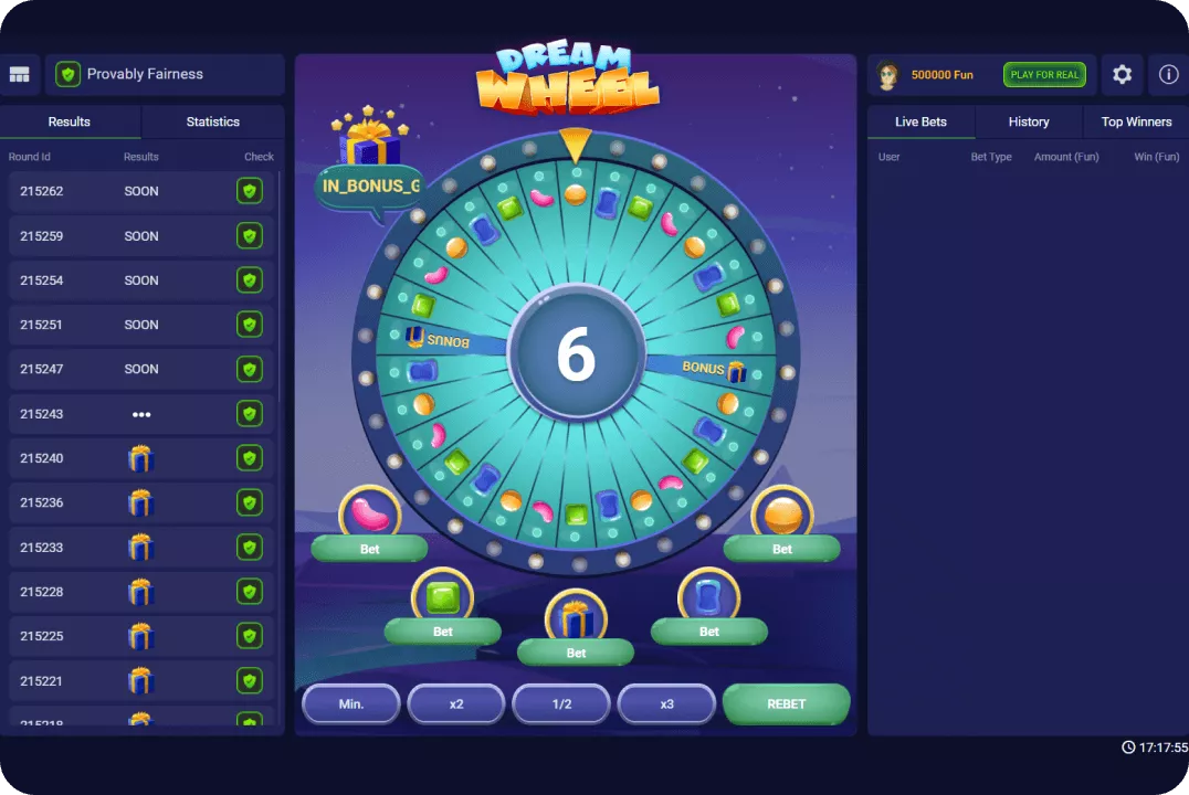 Betting on Dream Wheel Online