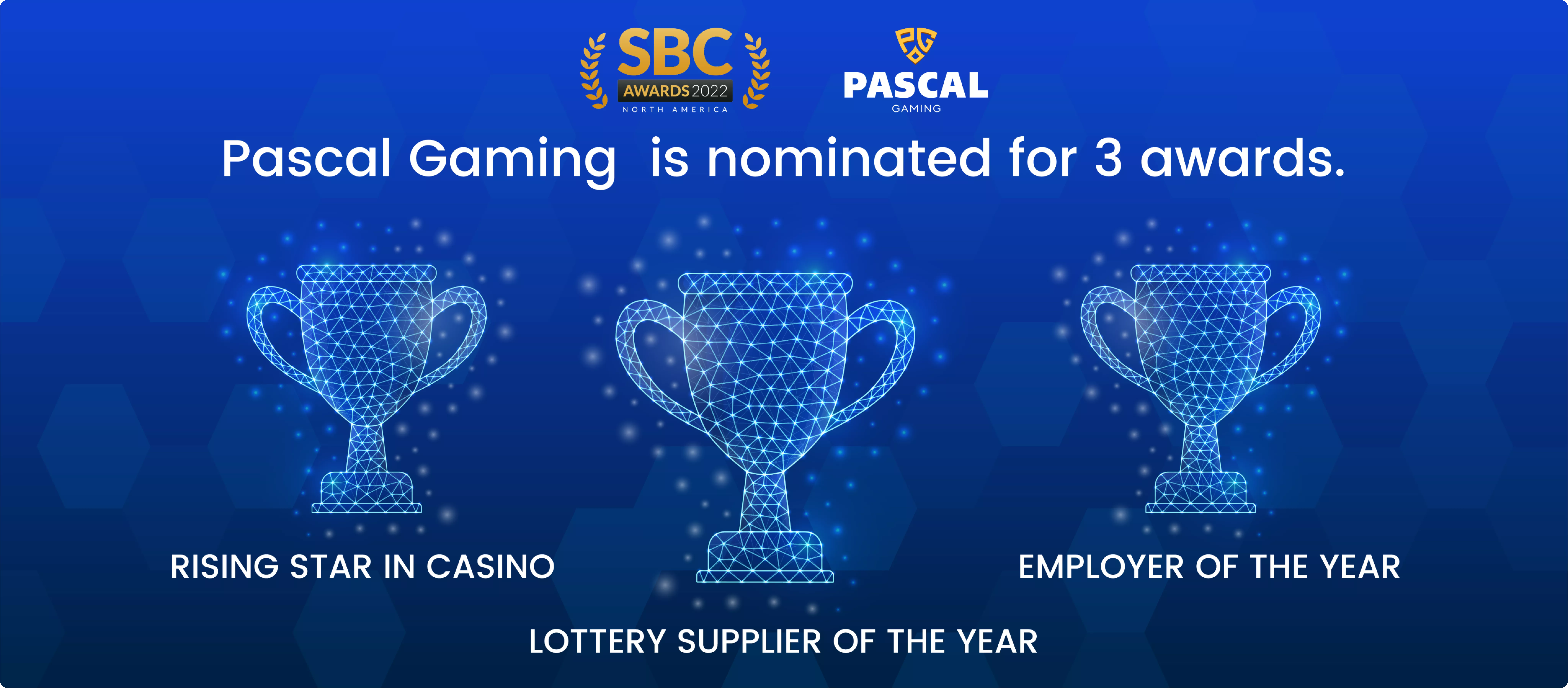 Pascal Gaming is Shortlisted For SBC Awards 2023 North America In Three Categories