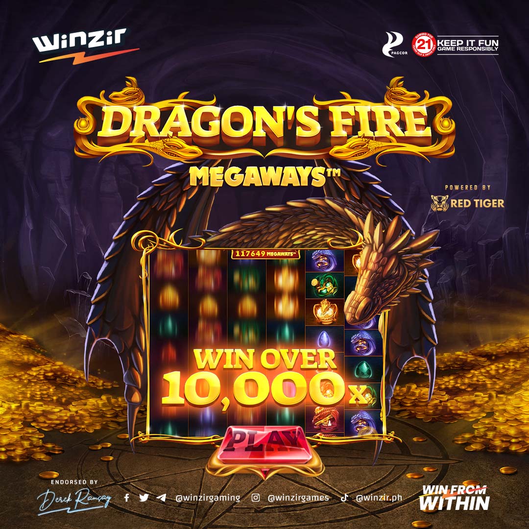 Win over 10,000x with Dragon’s Fire Megaways slot by Red Tiger