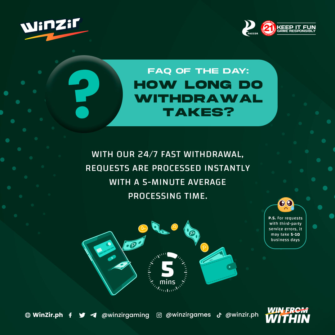 FAQ of the Day: How long do withdrawals take?